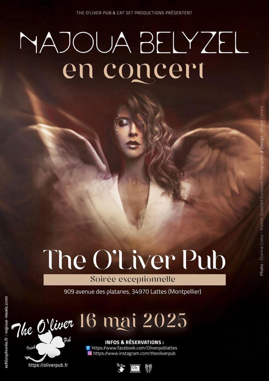 Najoua Belyzel en concert à The O'Liver Pub, Lattes (Montpellier)